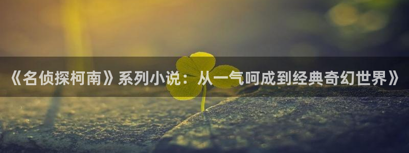 喵趣漫画官方入口在哪里：《名侦探柯南》系列小说：从一气呵成到经典奇幻世界》